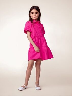 Brochu Walker Havana Mini Dress Hot Pink Premium Touch Fabric Girls 10